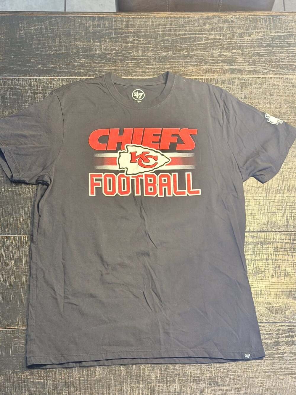 47 Brand Kansas City Chiefs Football T-Shirt Size Large